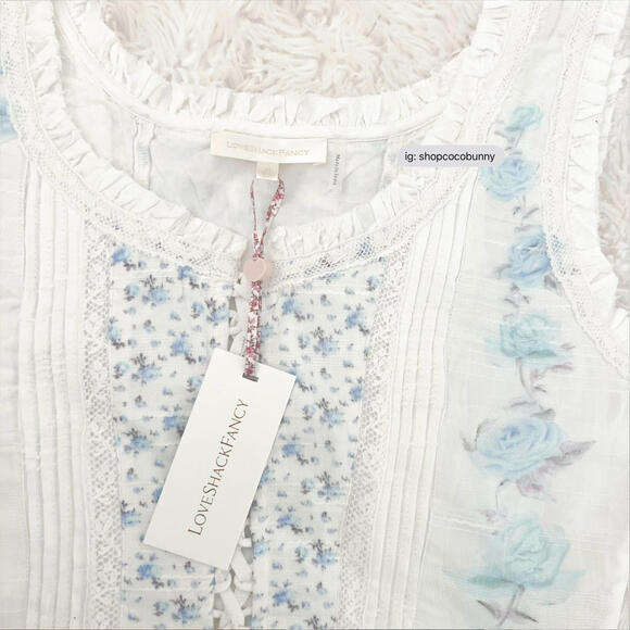 loveshackfancy corvelle cotton bustier top - Picture 3 of 5